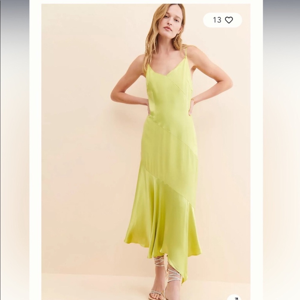 Anthropologie Ciebon Monika Satin Slip Dress
